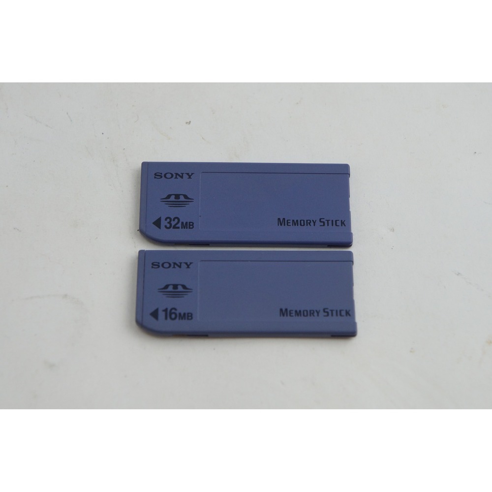 Genuine Sony Memory Stick 32MB 16MB 2pc Lot MSA-32A MSA-16A Storage VGC